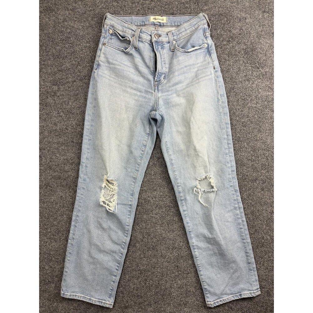 Madewell Perfect‎ Vintage Straight Jeans Womens 26P High Rise Distressed 26x26